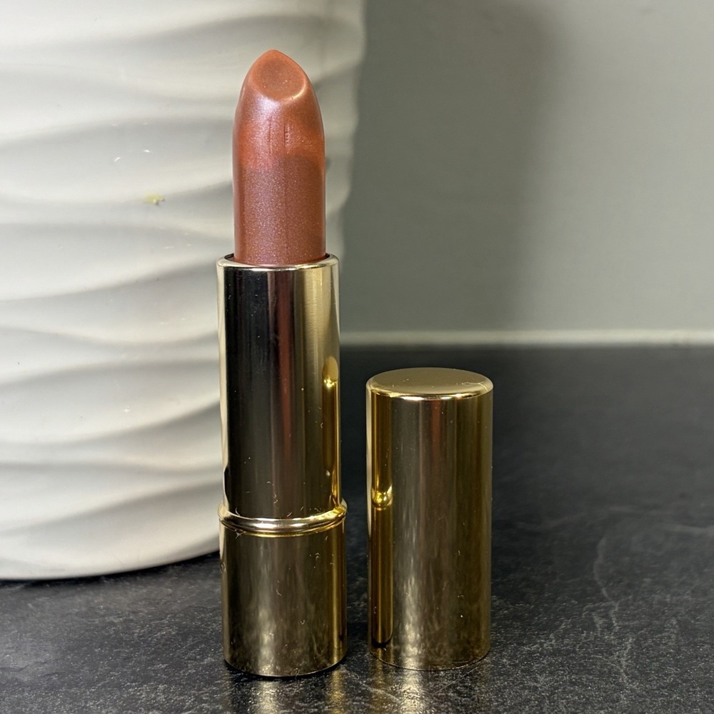 Vintage Estée Lauder Go Pout GP04 Pouty Plum Lipstick Gold Tube Retired Blemish